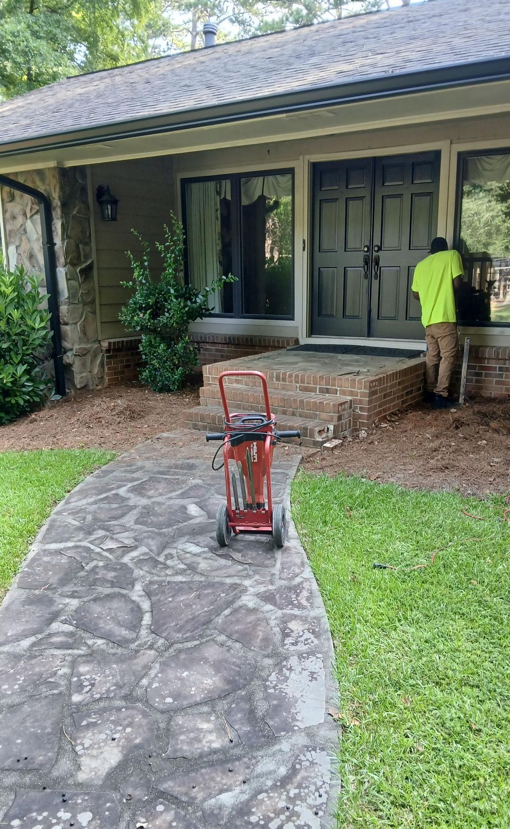 Before: original brick steps